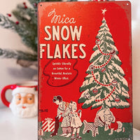 "Snow Flakes" Tin Sign