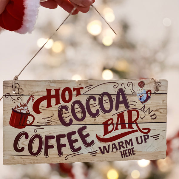 "Hot Cocoa and Coffee Bar" Sign