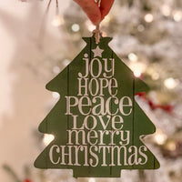 Christmas Words Tree Sign