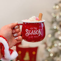 Enamel Round Mug - Red